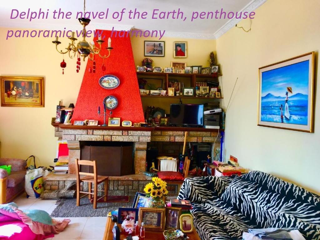 Delphi Celebrity V I P The Navel Of The Earth, Center-Delphi-Penthouse Galaxy&Sky Panoramic View, Harmony&Yoga Apartment Bagian luar foto