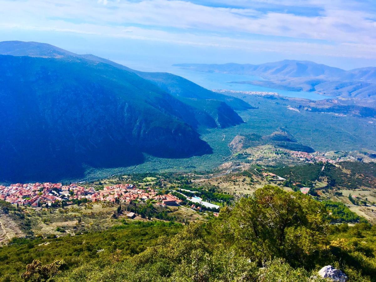 Delphi Celebrity V I P The Navel Of The Earth, Center-Delphi-Penthouse Galaxy&Sky Panoramic View, Harmony&Yoga Apartment Bagian luar foto